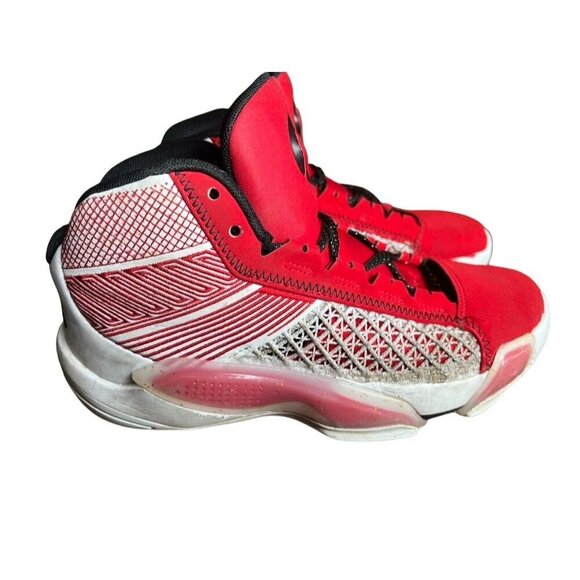 Nike Sneakers 5Y Red Air Jordan Lace Up Hi Top Athletic Basketball Sporty Active - Picture 1 of 16